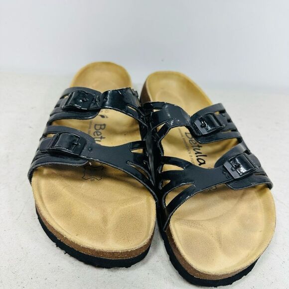 BIRKENSTOCK  Black Patent Leather Sandals | Women’s 37-6 - Picture 3 of 8